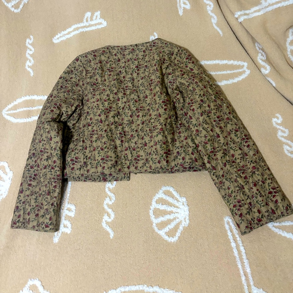 🍂🍎Sezane Paoline Jacket Organic cotton Floral Quilted Jacket - Picture 9 of 11